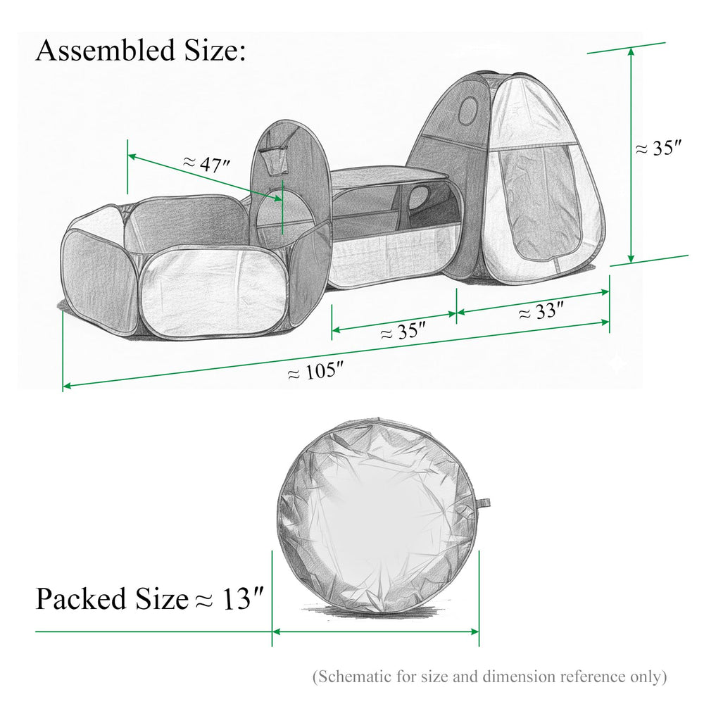 Eclathex ball pit empty for versatile pretend play