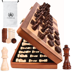 ECOCRAFTER 15inch foldable chess board for portable play