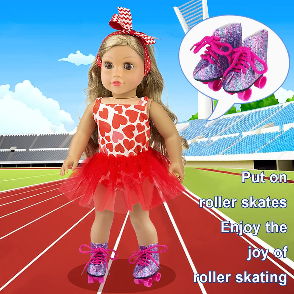 Ecore Fun 18-inch doll shoe with Velcro detail for quick dressing and reliability.