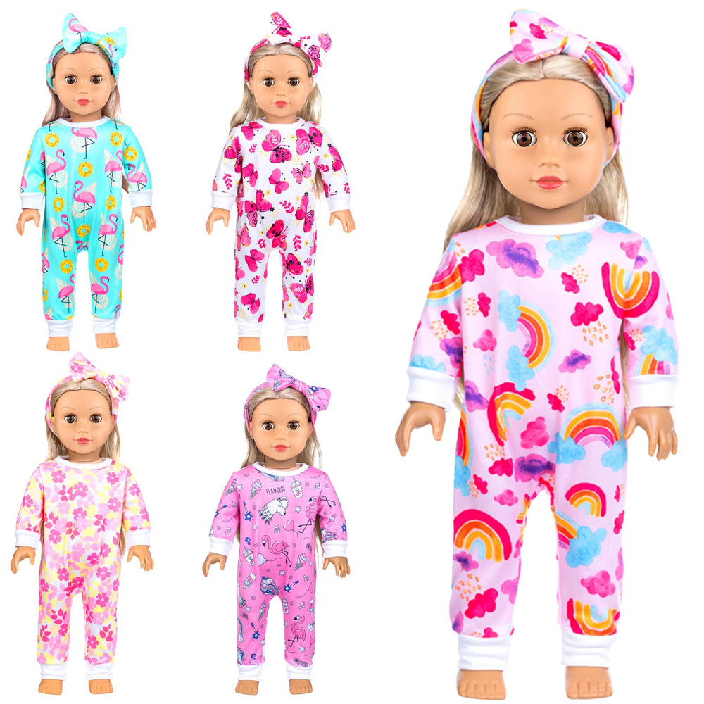 Ecore Fun floral jumpsuit and headband easy outfit changes for girls.
