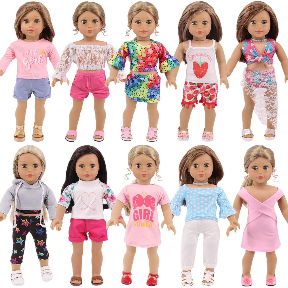Ecore Fun 18-inch doll dress for versatile styling during imaginative play.