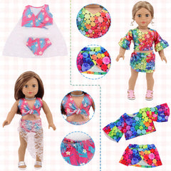 Ecore Fun 18-inch doll shorts designed for comfortable daily dress-up.