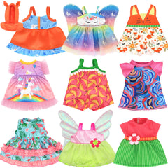 ECORELF Alive nine-set doll dresses for 12-inch dolls, ideal for creative play