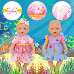 ECORELF pink hat complements outfits for 14-16 inch dolls.