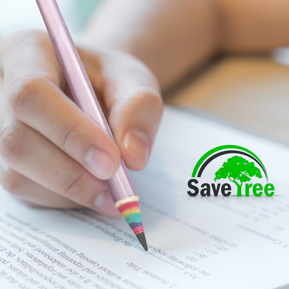 ECOTREE pencil ready to sharpen, sturdy and break-resistant.