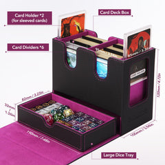 ECXHYDG deck box includes removable dice tray for easy organization.