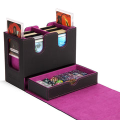 ECXHYDG MTG deck box with durable leather exterior protects cards on the go.