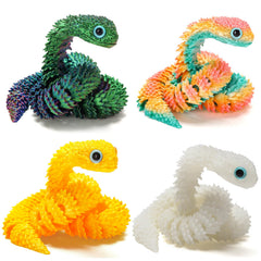 EDGRYJK 3D snake with textured body for lifelike display and tactile play