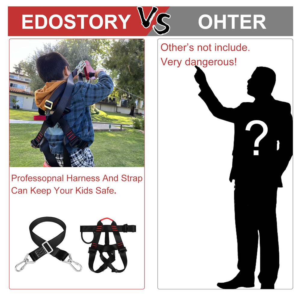 EDOSTORY safety harness provides snug, secure rides for kids and adults