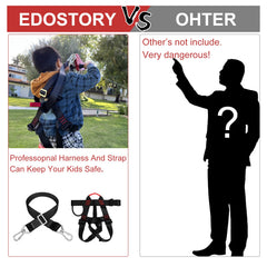 EDOSTORY safety harness provides snug, secure rides for kids and adults