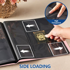 EDUDIIU pink binder highlights 360-pocket capacity for large collections