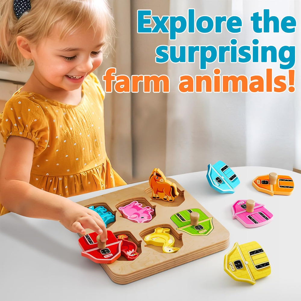 EDUJOY color-matching farm pieces promote color recognition and coordination.