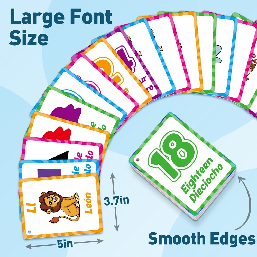Edulok bilingual flash cards pack shot image showcases the complete learning set.