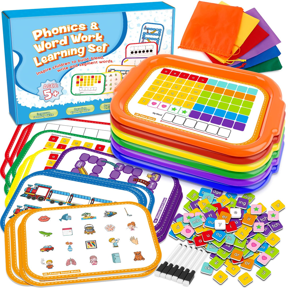 Edulok phonics magnetic letter tiles set for hands-on word building in classroom and home