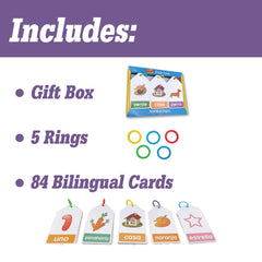 EDUMAETRIX first words sample flash cards build bilingual vocabulary.