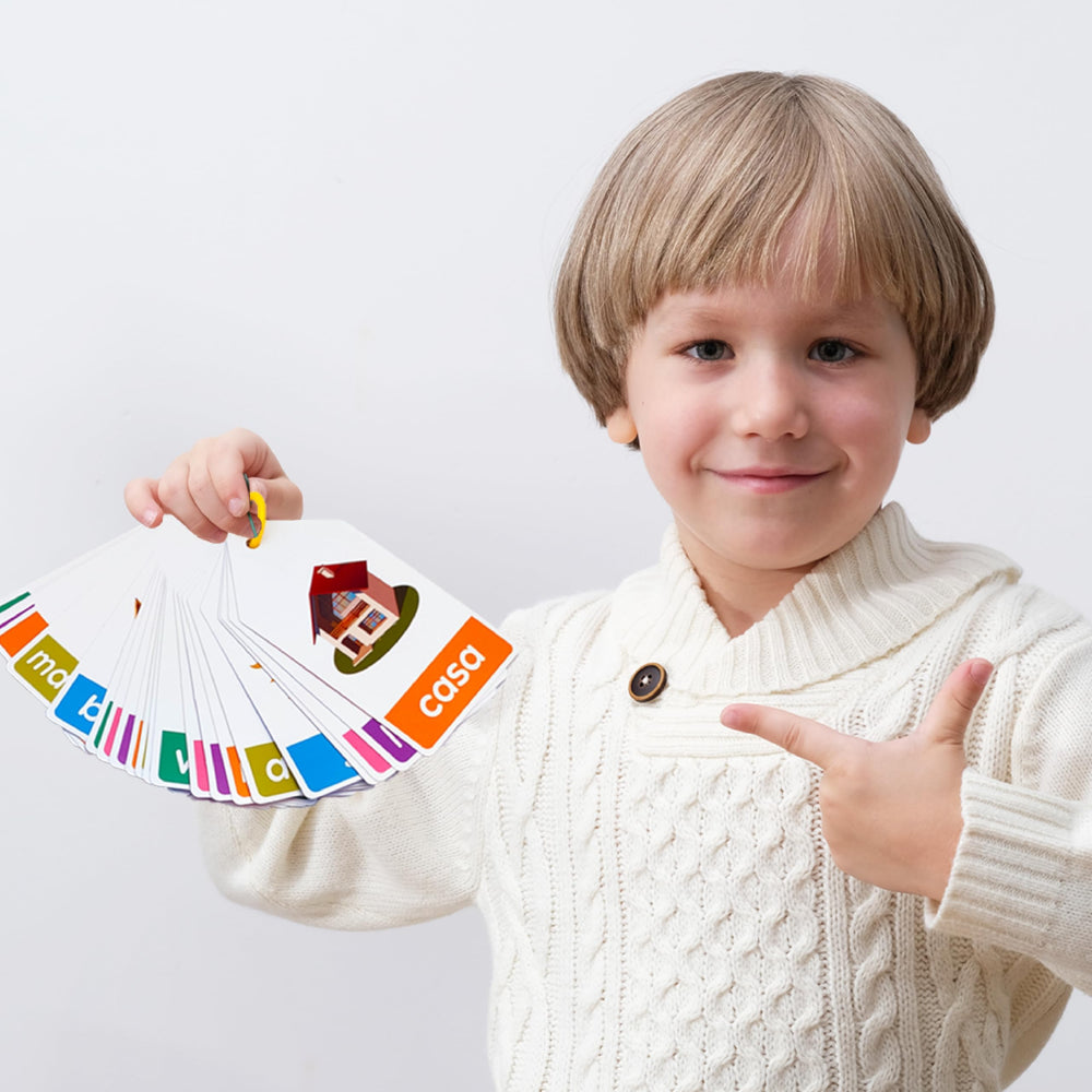 EDUMAETRIX numbers sample flash cards facilitate bilingual counting.