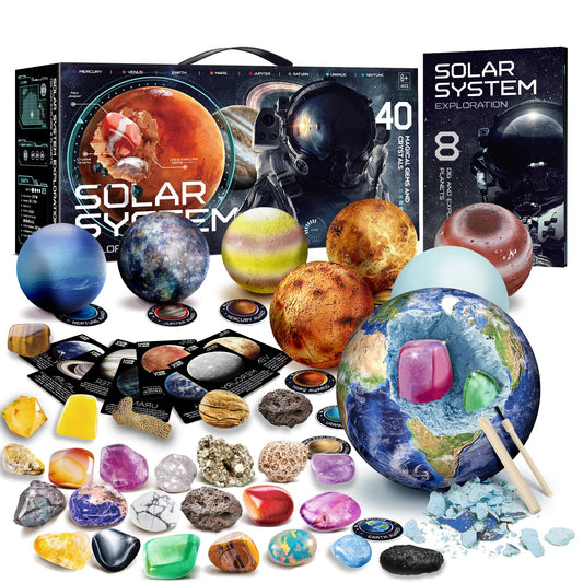 EDUMAN Gemstone Dig Kit with eight planets for hands-on exploration.