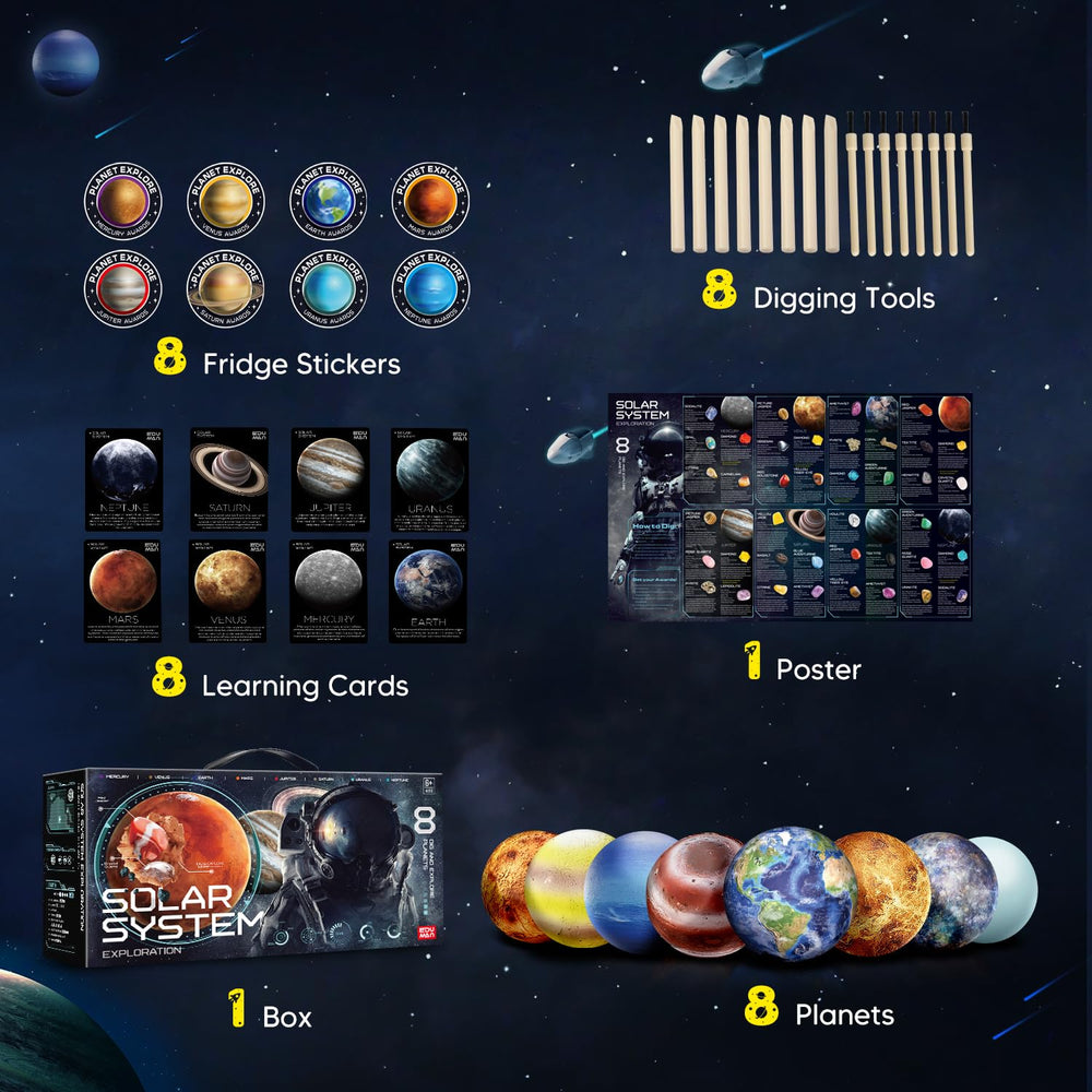 EDUMAN posters and cards summarize stone names and histories.
