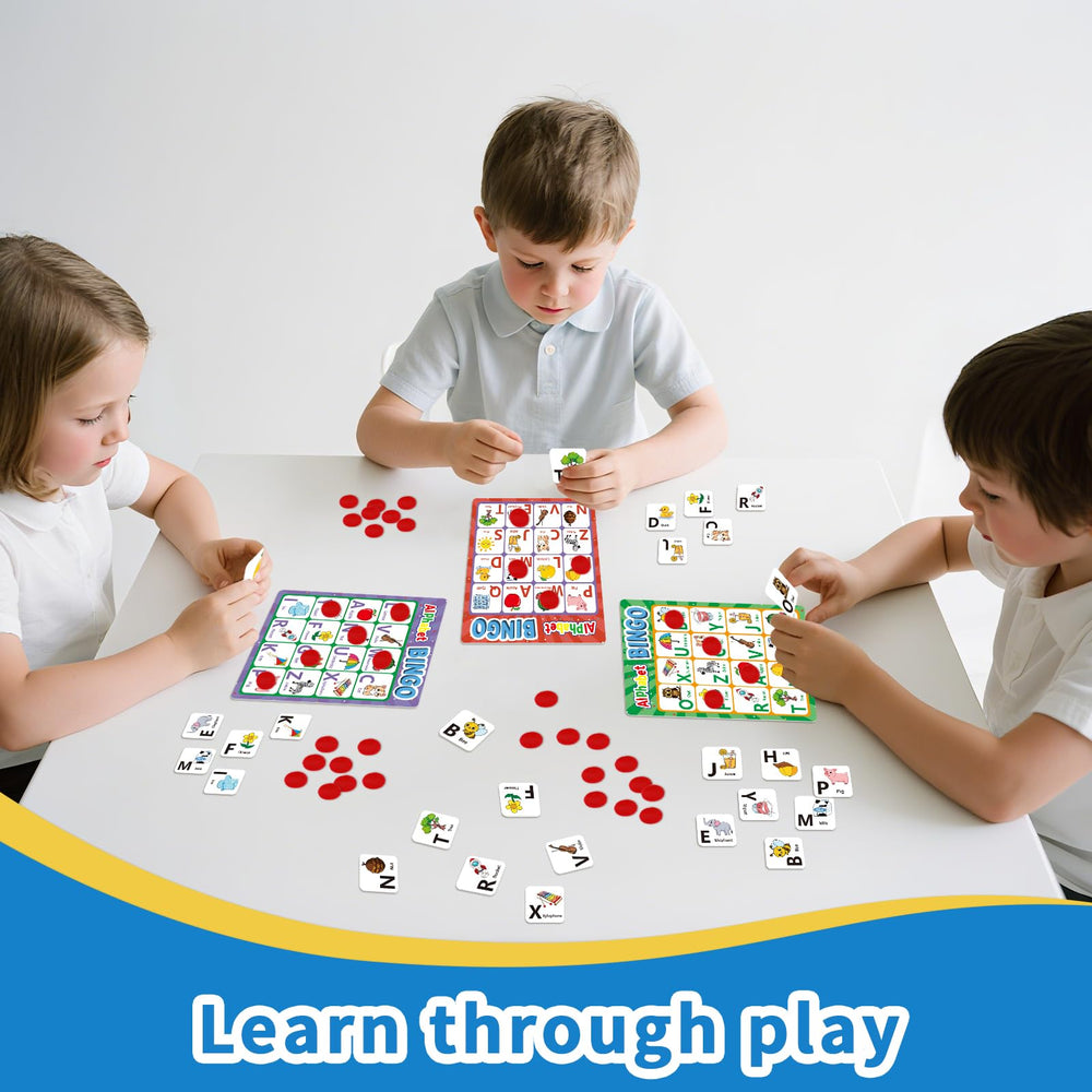 Edumix Bright Visuals illustrate engaging alphabet graphics for early learning.