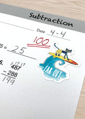 Edupress Pete the Cat stickers eight designs support student rewards and positive routines.