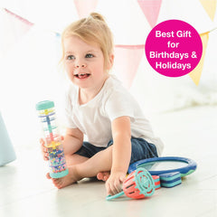 Edushape baby instruments include multiple pieces to encourage interactive storytelling through sound.
