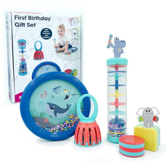 Edushape hand drum for toddlers promotes rhythm play and supports early coordination.