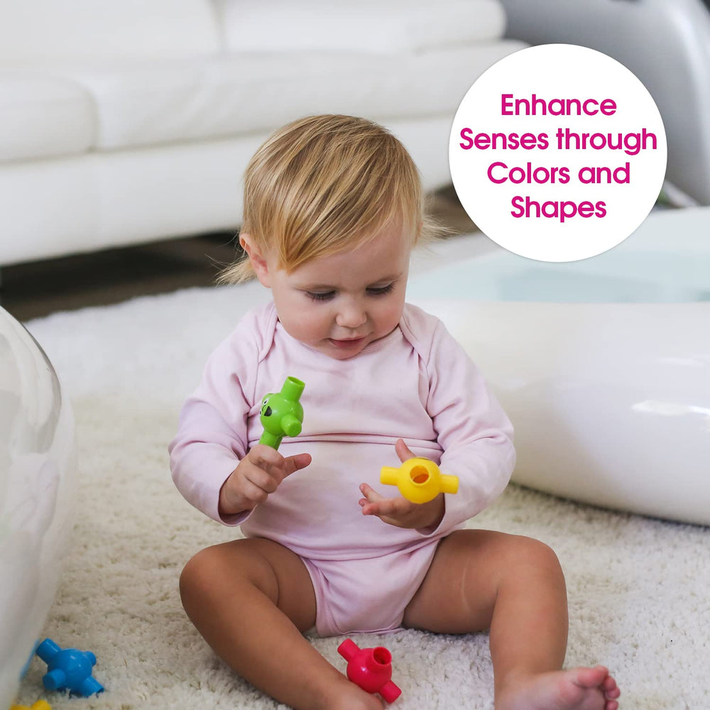 Edushape Flexi Baby Connects encourages hand-eye coordination during crawling and grasping.