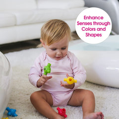 Edushape Flexi Baby Connects encourages hand-eye coordination during crawling and grasping.