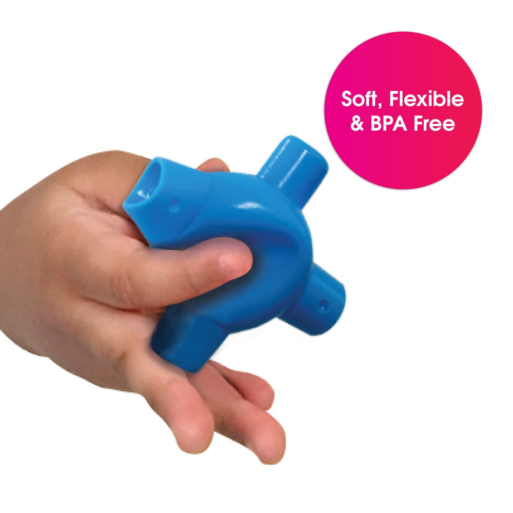 Edushape Flexi Baby Connects soft flexible materials are easy to grip for little hands.