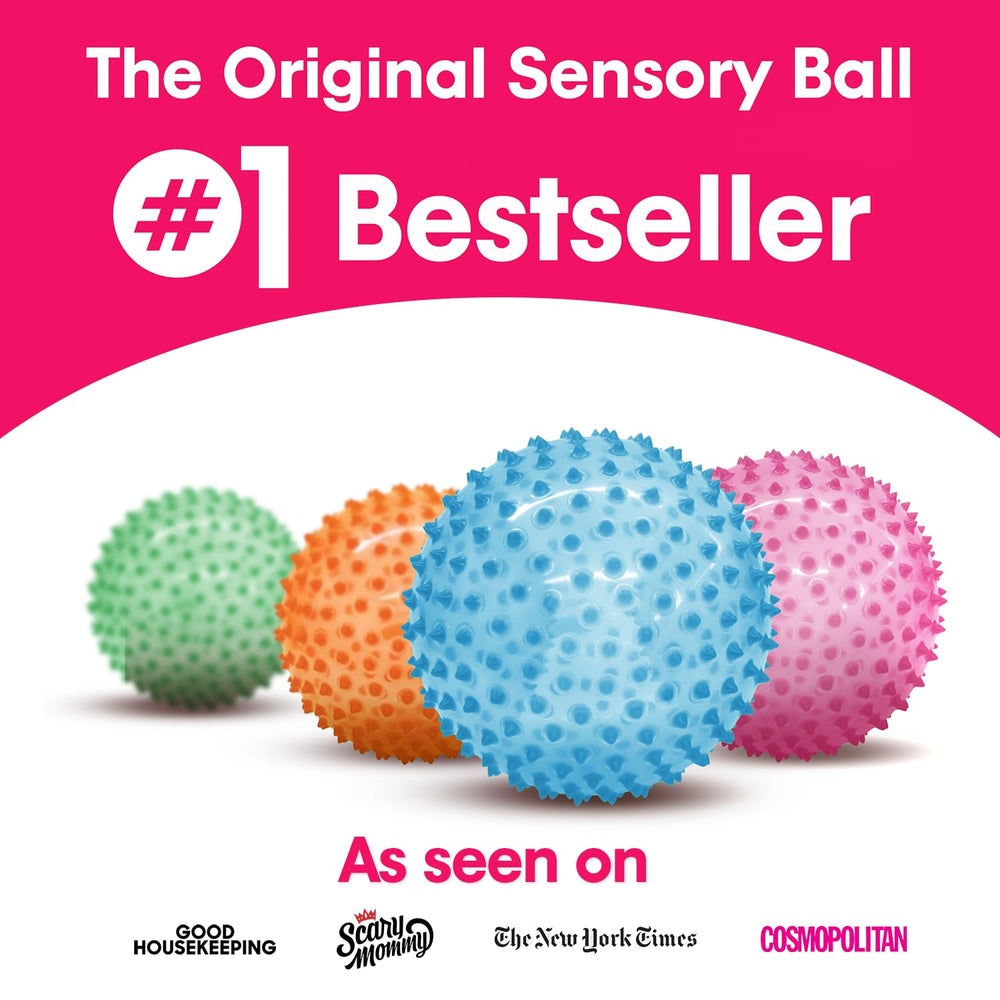 Edushape sensory ball is ideal for rolling and tossing activities for motor practice.