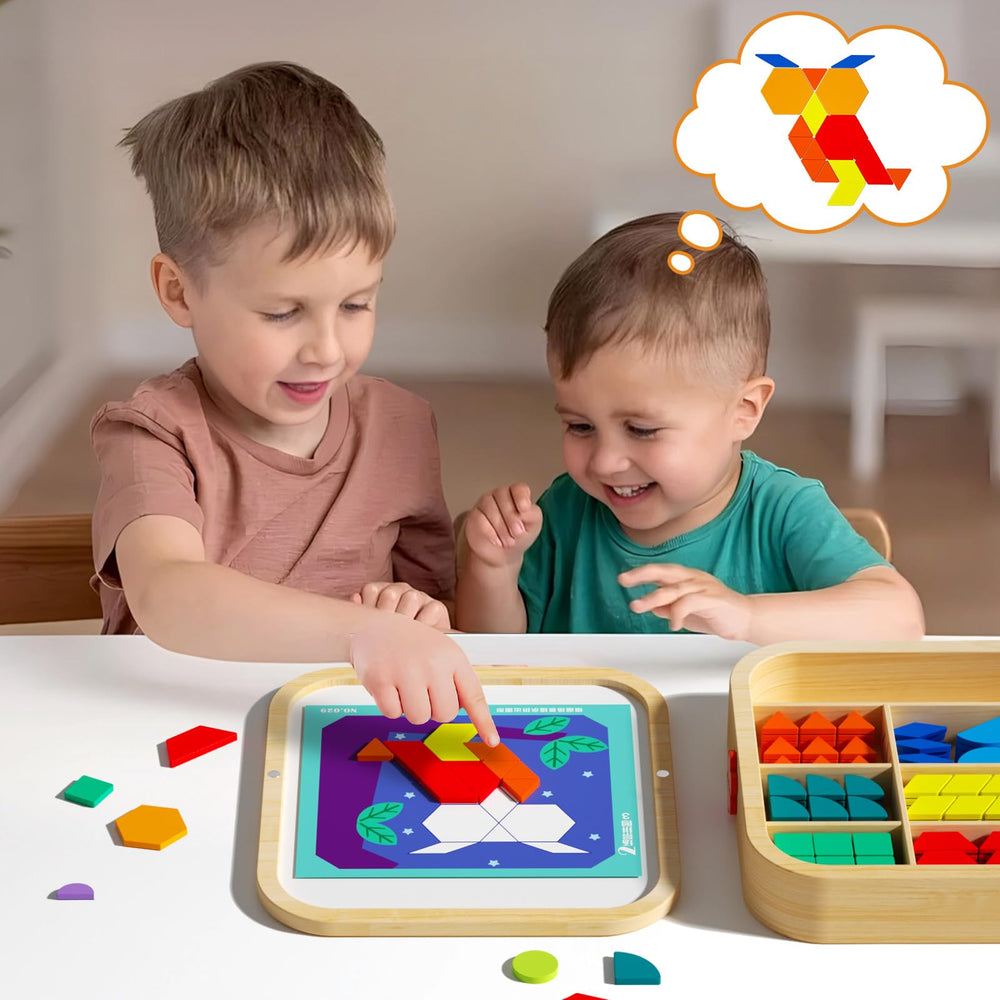 edutree colorful wooden blocks support color recognition and fine motor skills
