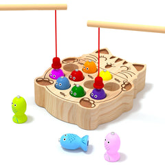 edutree magnetic fishing cat base for toddlers supports fine motor play
