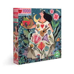 eeBoo Mother Earth puzzle floral graphics show nature's bounty for a relaxing session.