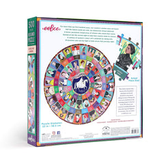 eeBoo Votes for Women puzzle full-color insert aids reference during assembly
