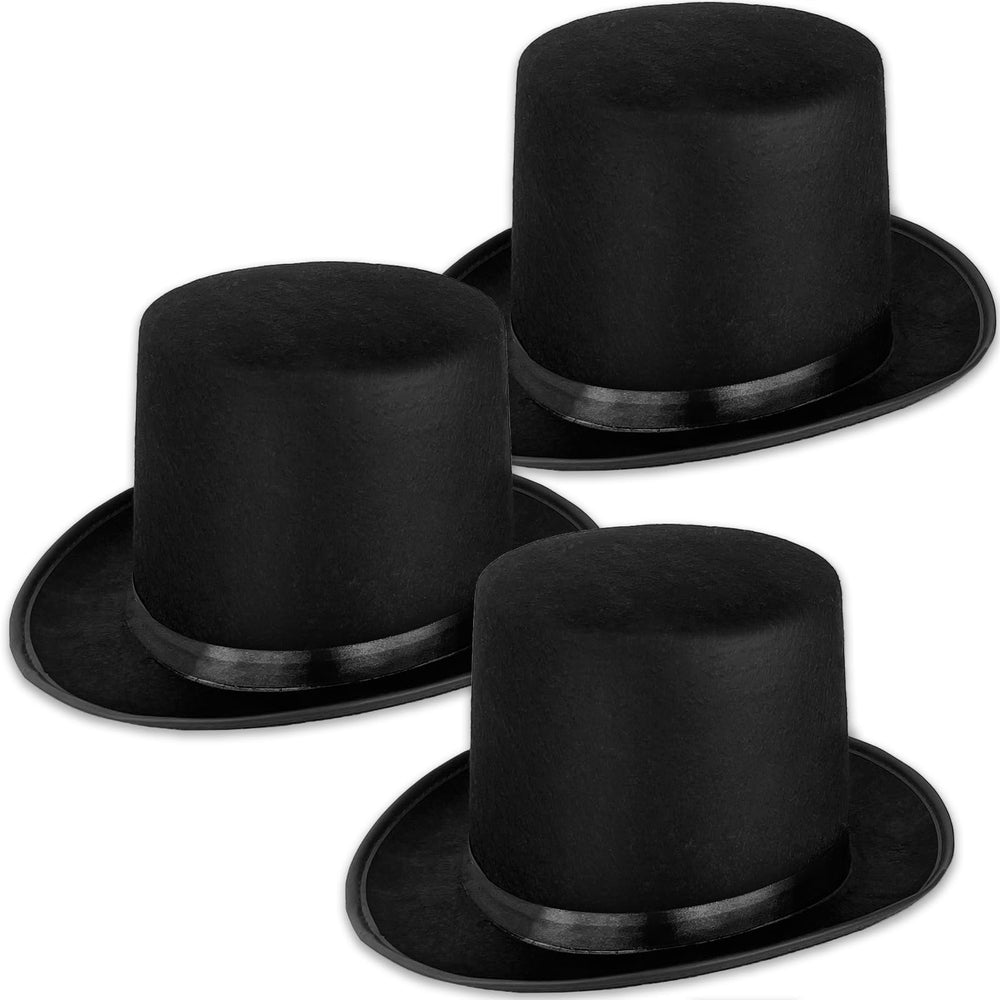 Eerrhhaq black top hat for kids, front view, ideal for Halloween costumes.