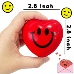 Eerrhhaq red smile face stress ball provides cheerful grip during breaks