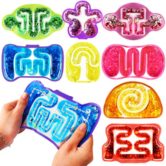 Eerrhhaq sensory tube with maze beads promotes focus and calm during play