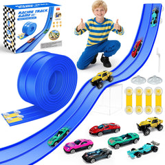 EFCRBS 15ft flex track dual lanes for fast kid races.