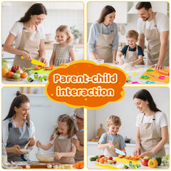 EFO SHM toddler knives promote safe cutting practice during pretend meals.