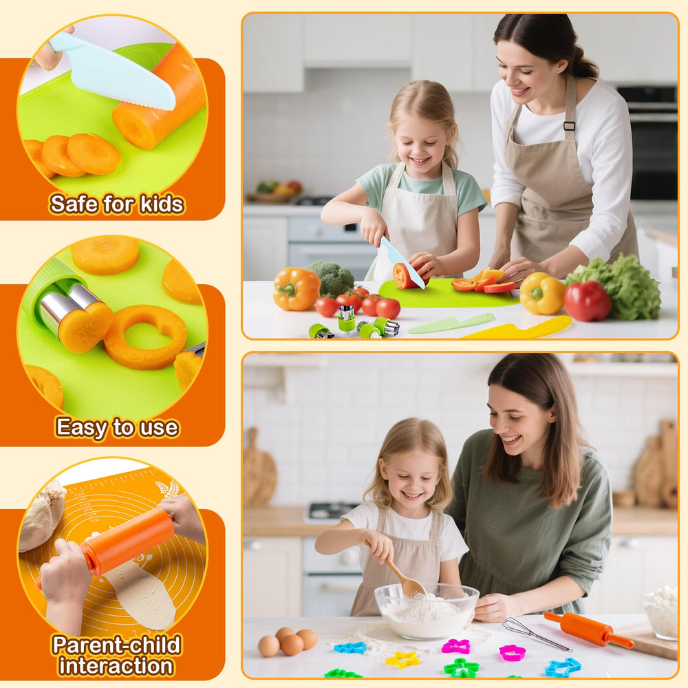 EFO SHM measuring spoons support pretend cooking accuracy during play.