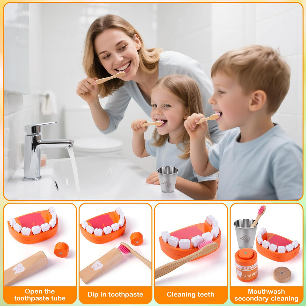 EFO SHM dentist play set wooden phone used in role-play scenarios