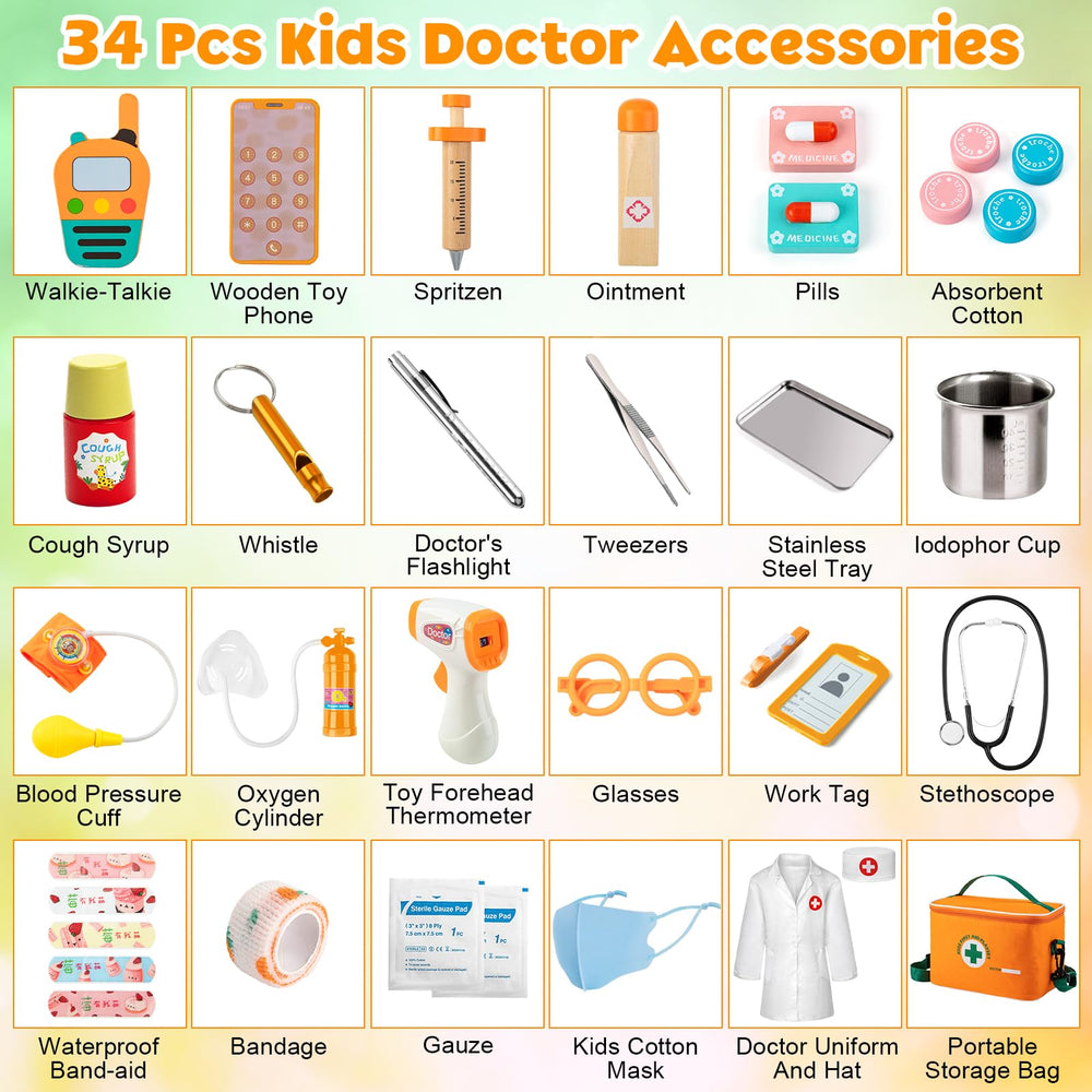 EFO SHM Doctor Kit thermometer for kid-friendly temperature checks during pretend visits.