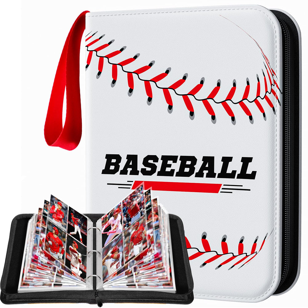 efunny baseball card binder shows a 4-pocket design for organized storage.