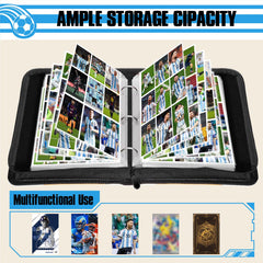 efunny binder features zipper and dustproof protection for cards during transport.