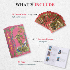 EGCUQ pink tarot card box features magnetic closure for secure gifting.