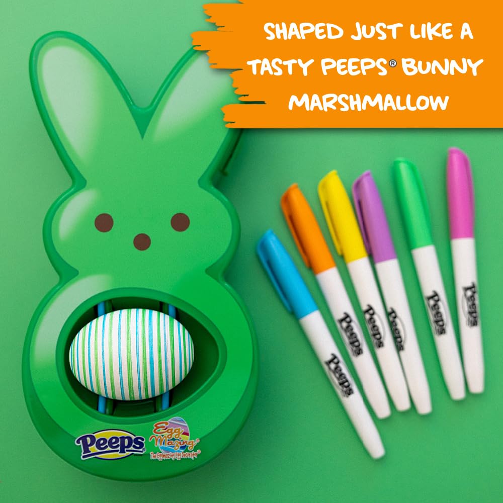 Eggmazing six-color markers offer vibrant, quick-drying decoration options.
