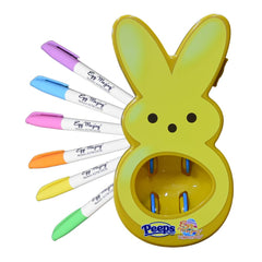 The Eggmazing Egg Decorator and Peeps Bunny setup for festive egg art.
