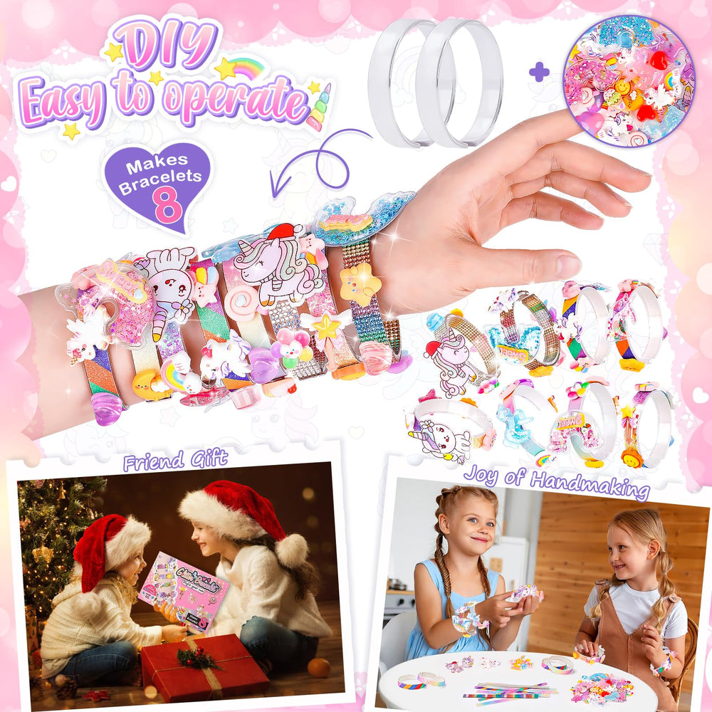 Unicorn charms and glitter strips in Eichhoo kit for design options