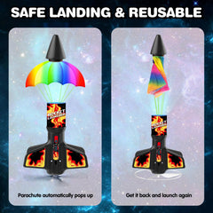 Eieymct rocket launcher parachute deploy ensures smooth landing.