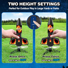 Eieymct rocket launcher rechargeable battery powers hours of play.